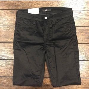 7 For all Mankind Velvet Ankle Skinny in Evergreen